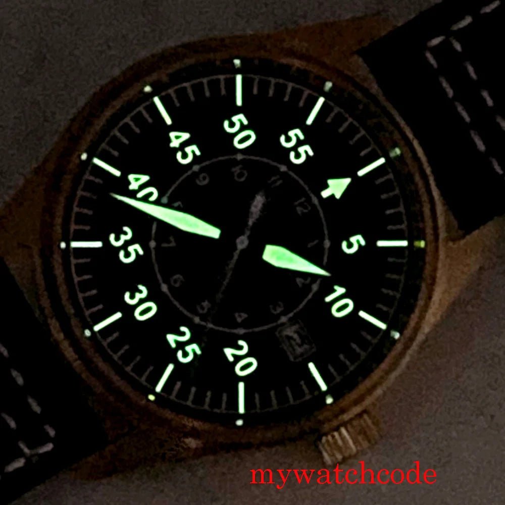 Tandorio Real Bronze Cusn8 Watch 20Bar Pilot NH35A PT5000 39mm - Tandorio Watches