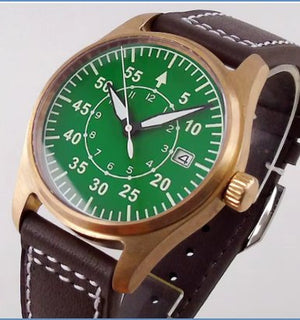 Tandorio Real Bronze Cusn8 Watch 20Bar Pilot NH35A PT5000 39mm - Tandorio Watches