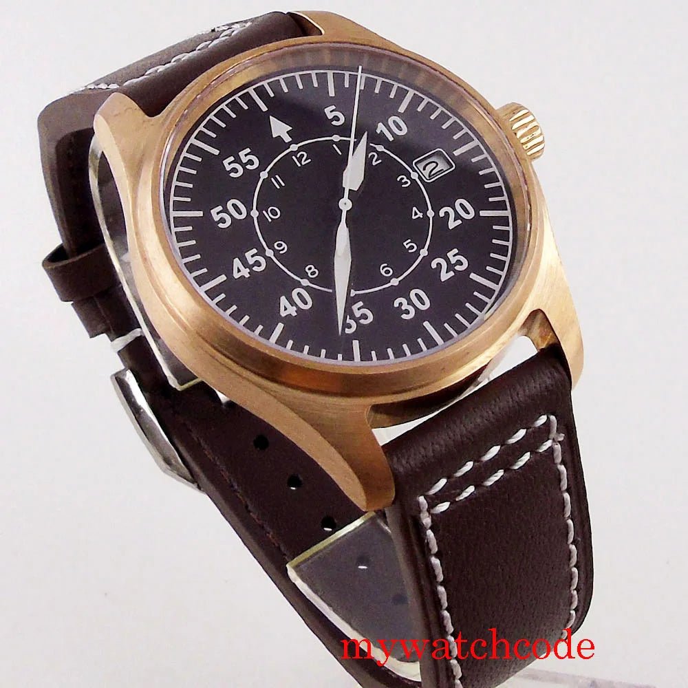 Tandorio Real Bronze Cusn8 Watch 20Bar Pilot NH35A PT5000 39mm - Tandorio Watches