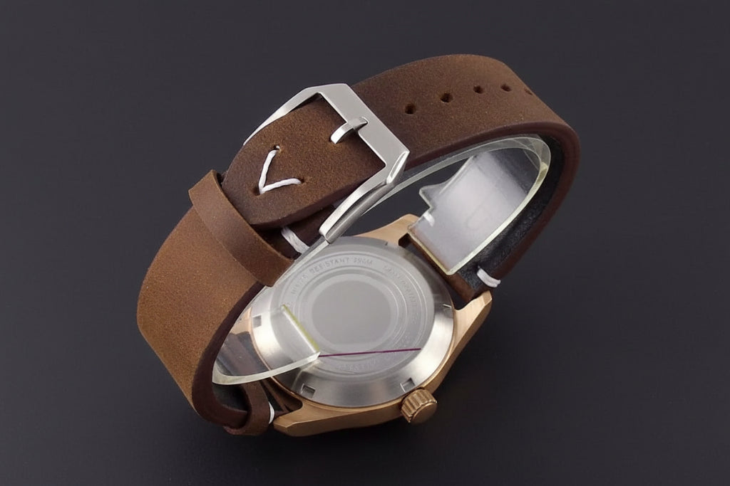 Tandorio Solid Bronze CUSN8 NH35 Movement Sapphire Crystal Date Pilot 20BAR Waterproof 39mm TD047 - Tandorio Watches