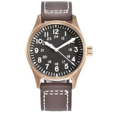 Tandorio Solid Bronze CUSN8 NH35 Movement Sapphire Crystal Date Pilot 20BAR Waterproof 39mm TD047 - Tandorio Watches