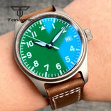 Tandorio Titanium 39mm Pilot NH35A 20bar Aviator Sapphire TD020 - Tandorio Watches