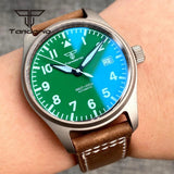 Tandorio Titanium 39mm Pilot NH35A 20bar Aviator Sapphire TD020 - Tandorio Watches