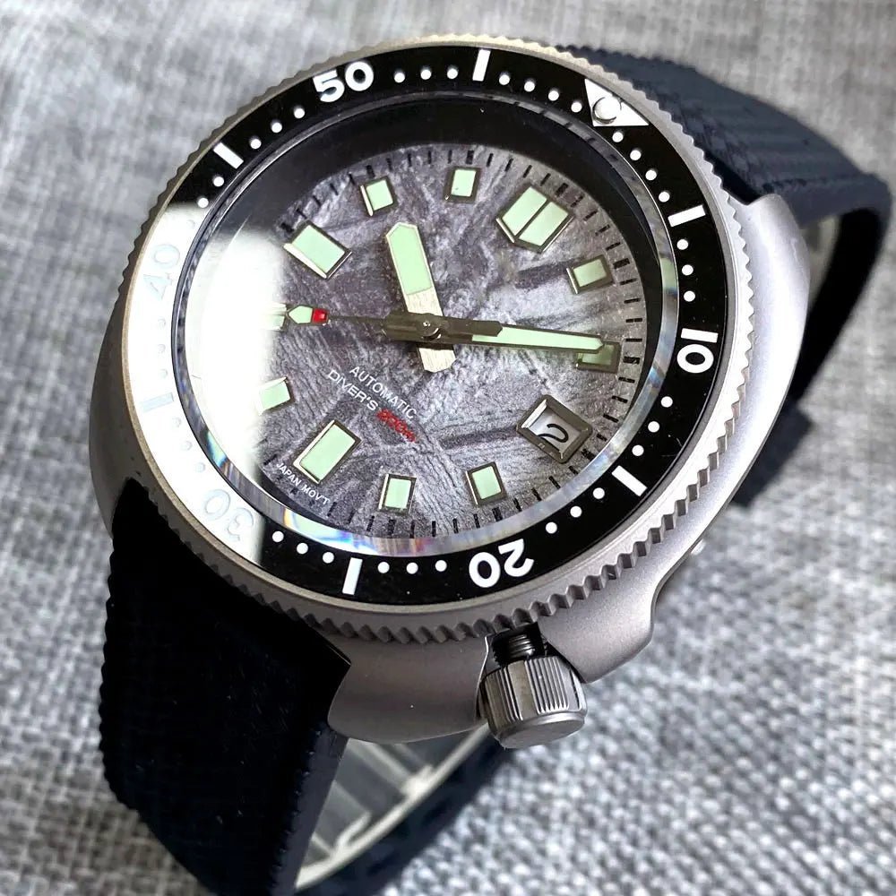 Tandorio Titanium Turtle Diver NH35 Automatic Watch 20ATM 44mm MOP Dial 120clicks Sapphire - Tandorio Watches