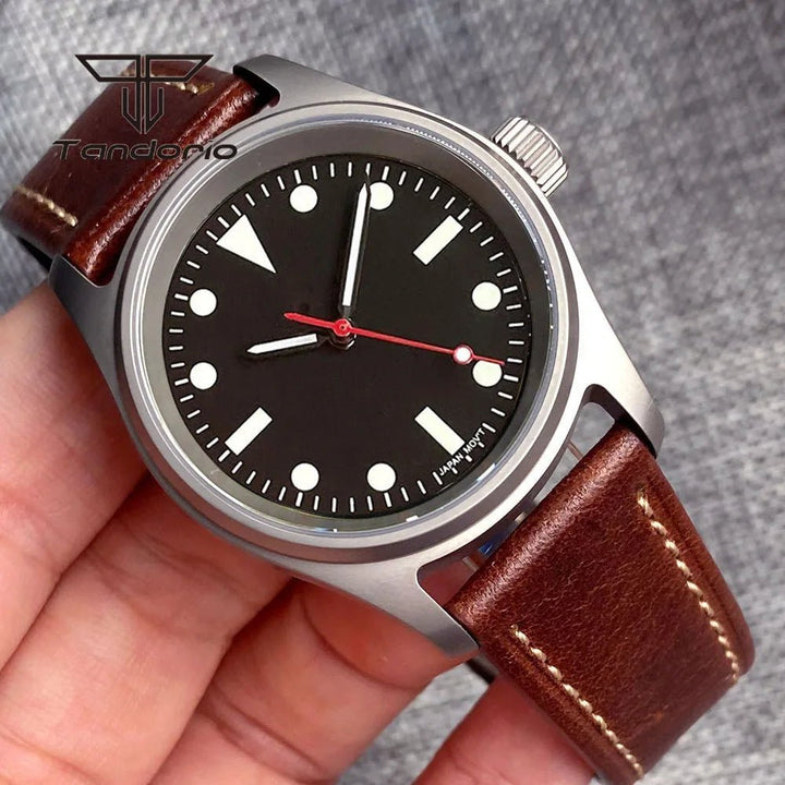 Tandorio Titanium Watch 36mm 200m Pilot NH35/PT5000 Automatic Watch for Men Sapphire Crystal - Tandorio Watches
