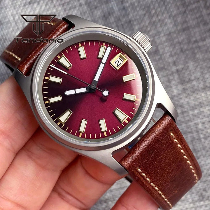 Tandorio Titanium Watch 36mm 200m Pilot NH35/PT5000 Automatic Watch for Men Sapphire Crystal - Tandorio Watches