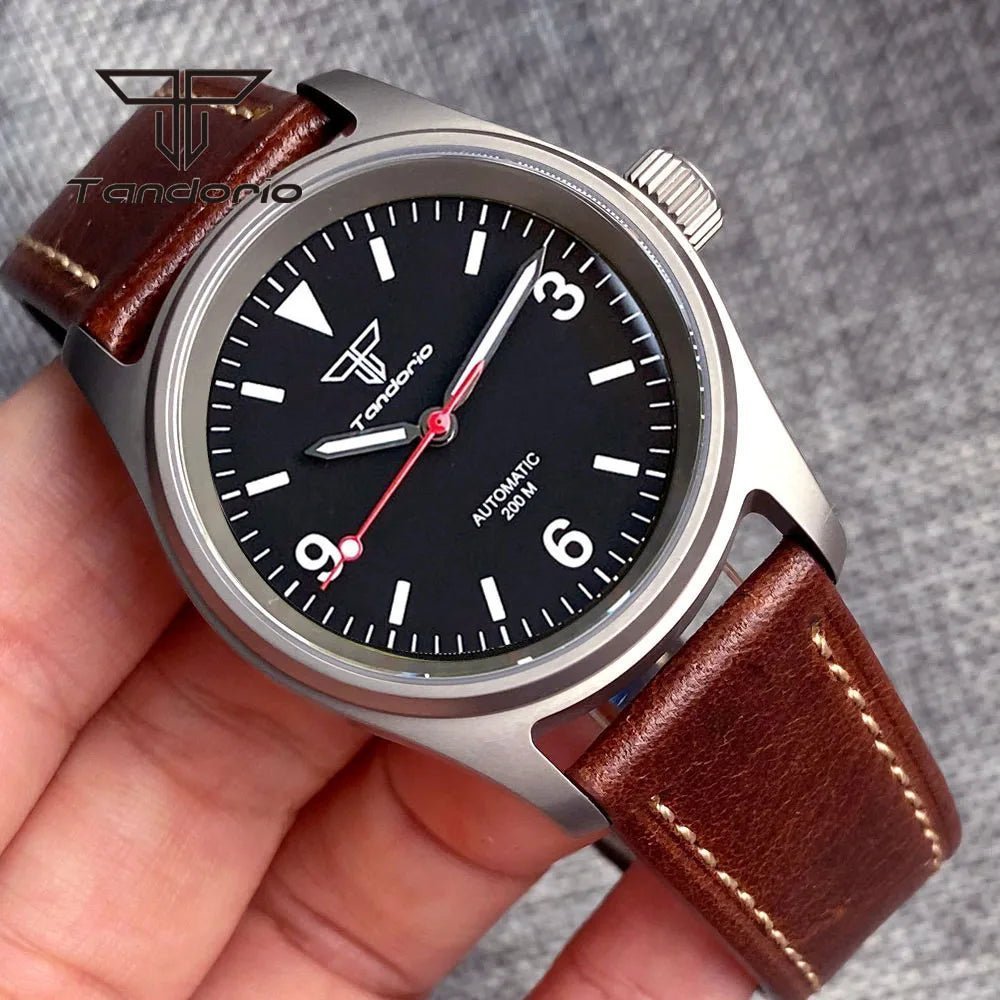 Tandorio Titanium Watch 36mm Sapphire Pilot Automatic Tandorio Watches