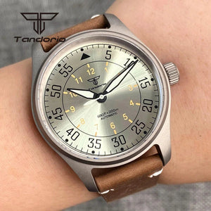 Tandorio Titanium watch 39mm 200m NH35 PT5000 automatic Sapphire Glass pilot 20Bar - Tandorio Watches