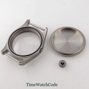 Ti - 2 Titanium Pilot Watch Case Aviator Watch Case 39mm for NH35 NH36 NH38 PT5000 ETA2824 SW200 Movement Sapphire 200M Waterproof - Tandorio Watches