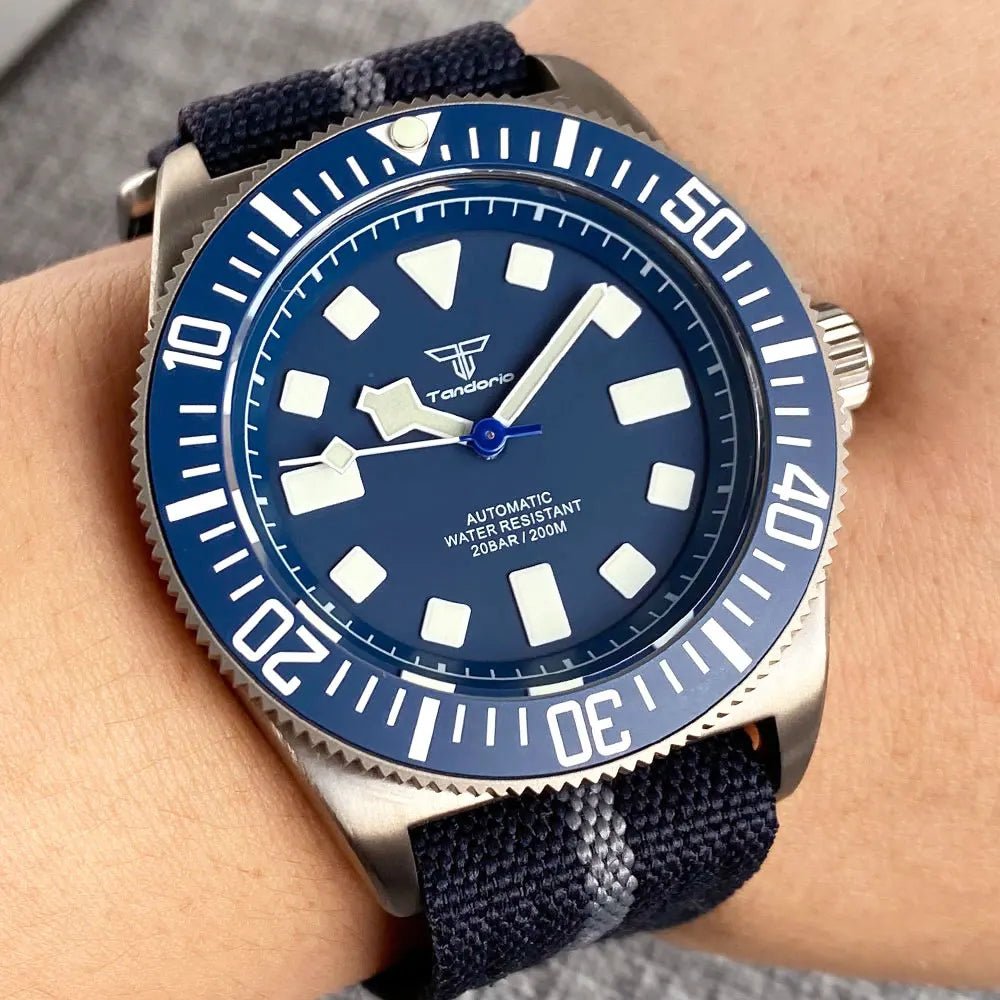 Titanium Diver Tandorio FXD TD267 42mm NH35 PT5000 Automatic Sapphire 200M Dive Watches Luminous Montres hommes Luminous - Tandorio Watches