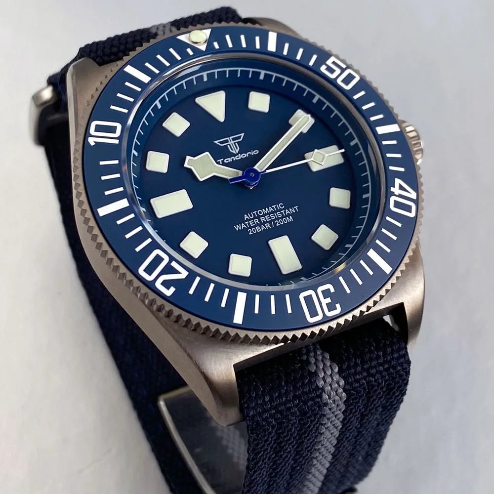 Titanium Diver Tandorio FXD TD267 42mm NH35 PT5000 Automatic Sapphire 200M Dive Watches Luminous Montres hommes Luminous - Tandorio Watches