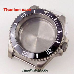 Titanium Watch Case 40mm Sub Diver 200m Waterproof Fit for NH35 NH36 ETA2824 PT5000 Antiallergry Sapphire Crystal Screw - in Crown - Tandorio Watches