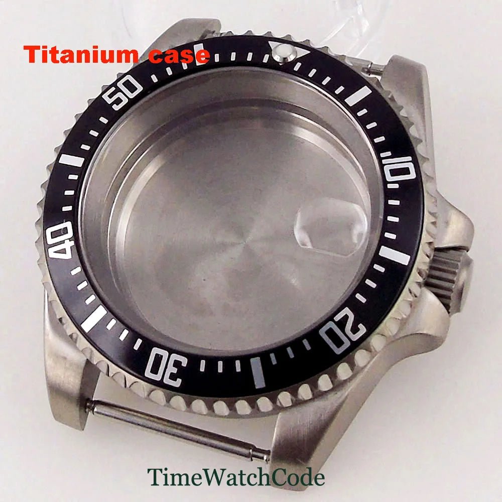 Titanium Watch Case 40mm Sub Diver 200m Waterproof Fit for NH35 NH36 ETA2824 PT5000 Antiallergry Sapphire Crystal Screw - in Crown - Tandorio Watches