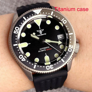 Titanium watch Tandorio SKX013 37mm Mod 200m Diving Watch NH36 Movt sapphire - Tandorio Watches