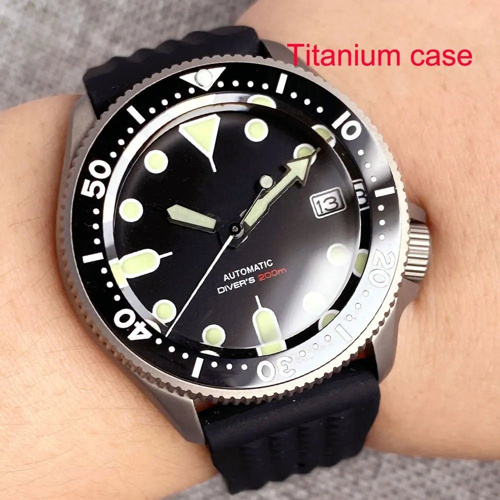 Titanium watch Tandorio SKX013 37mm Mod 200m Diving NH36 sapphire TD22 Tandorio Watches