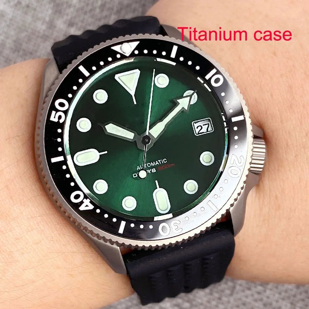 Titanium watch Tandorio SKX013 37mm Mod 200m Diving Watch NH36 Movt sapphire - Tandorio Watches