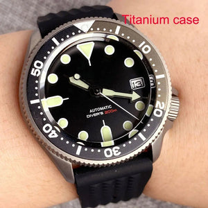 Titanium watch Tandorio SKX013 37mm Mod 200m Diving Watch NH36 Movt sapphire - Tandorio Watches