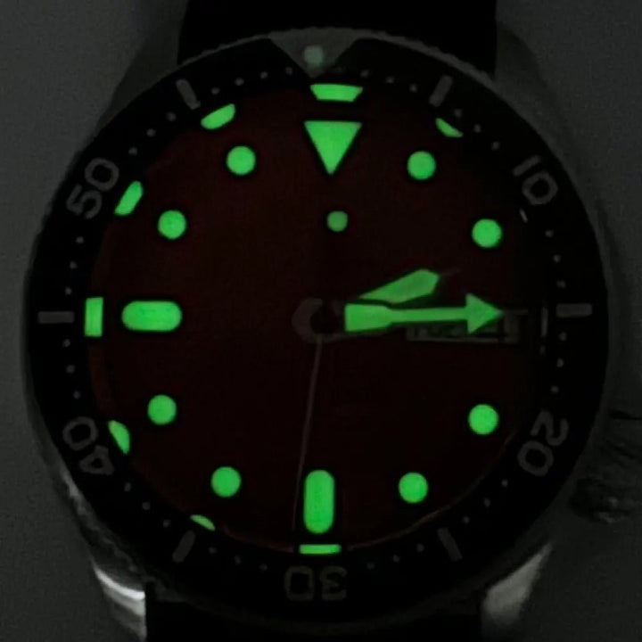 Titanium watch Tandorio SKX013 37mm Mod 200m Diving Watch NH36 Movt sapphire - Tandorio Watches