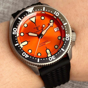 Titanium watch Tandorio SKX013 37mm Mod 200m Diving Watch NH36 Movt sapphire - Tandorio Watches