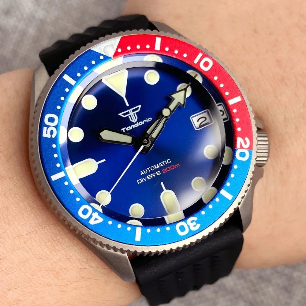 Titanium watch Tandorio SKX013 37mm Mod 200m Diving NH36 sapphire TD22 Tandorio Watches
