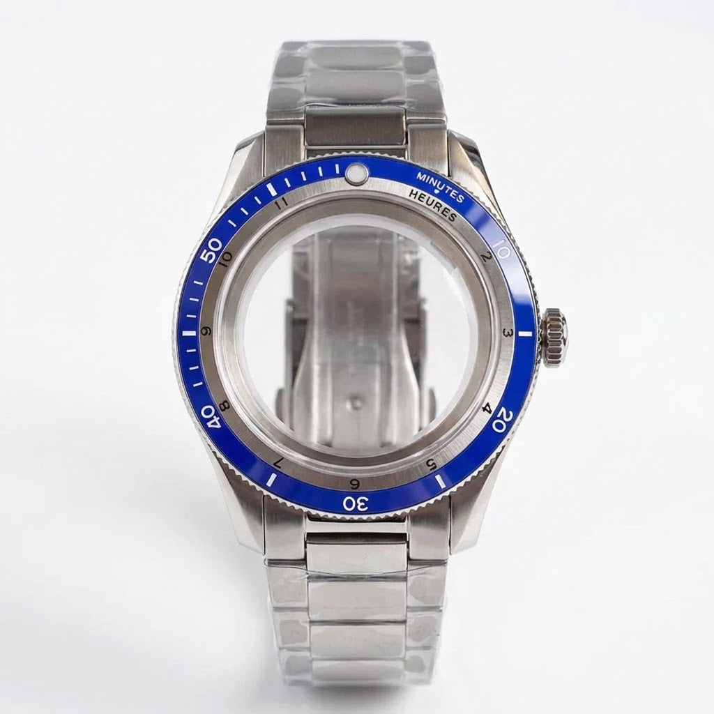 40mm Diver Watch Case Serica Double Domed Sapphire Chapter Ring 200m Waterproof  Men Watch Case Fit NH35 NH36 NH38 ETA2824 PT5000 Movement Part