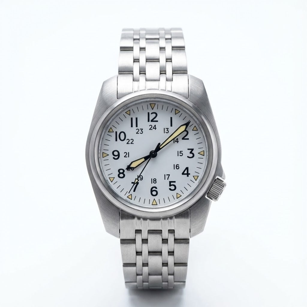 38MM Quartz Pilot Watch Sapphire Crystal Miyota 2035 waterproof 5Bar Swimming Luxury Dress