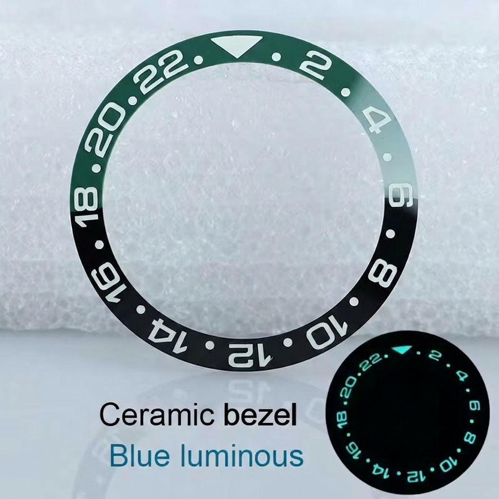 Premium Submariner Case GMT 40.5mm 316L Stainless Steel Case Sapphire Glass Enamel Bezel Blue Luminous for NH34 Movement